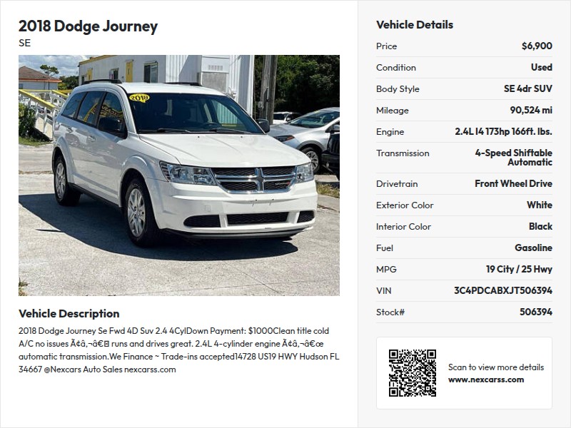 2018 Dodge Journey SE - Photo 19